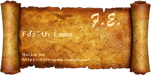 Fáth Emma névjegykártya