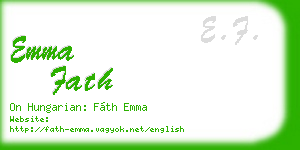 emma fath business card