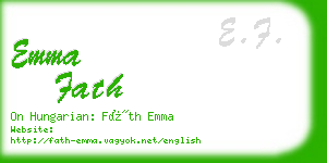 emma fath business card